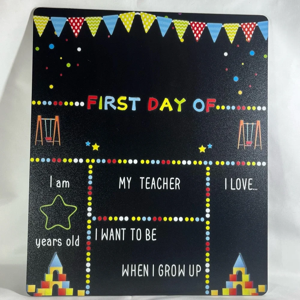 First Day of School Last Day of School Chalkboard Double-Sided Reusable NEW - Picture 1 of 4